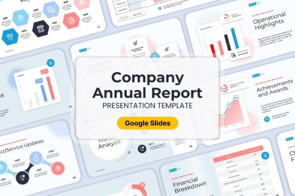 Download Company Annual Report - Google Slides - Annual report Collection