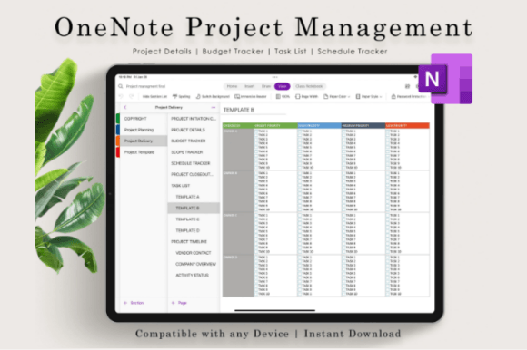 Download Onenote Digital Planner, Project Planner - Digital Collection