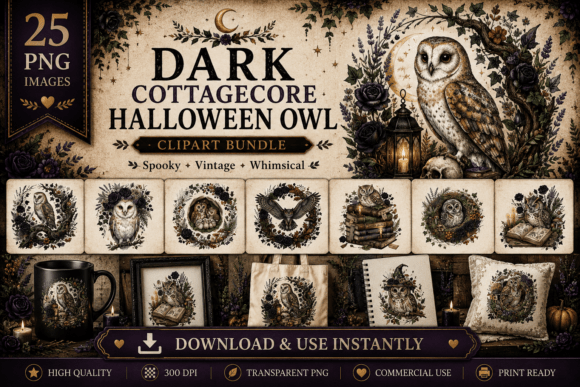 Download Dark Cottagecore Owl Clipart - Art Collection