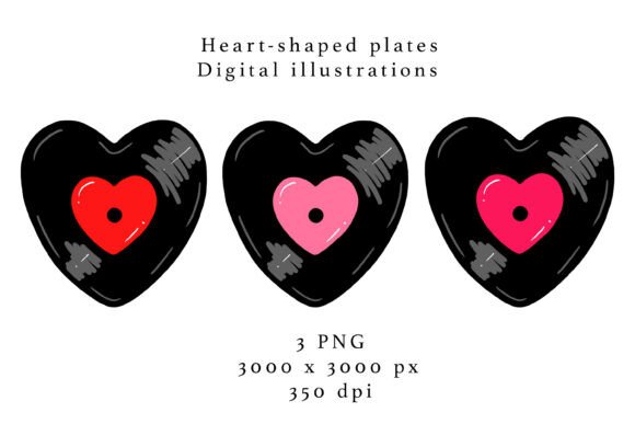 Download Heart-shaped Musical Plates PNG - Art Collection