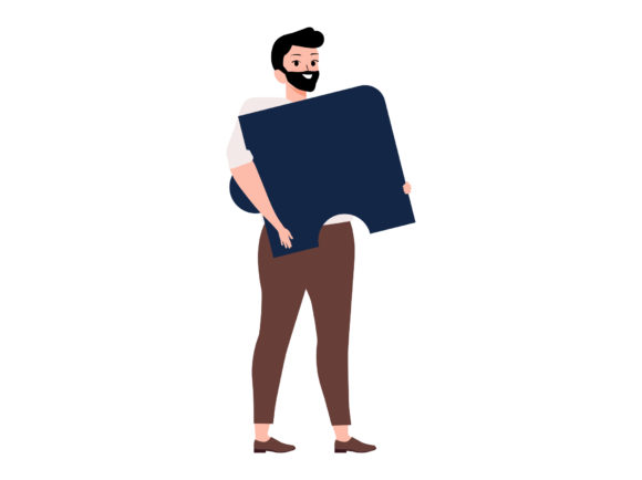 Download Business Man Partnership Bring Puzzle - Art Collection