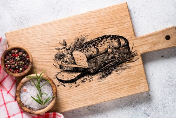 Download Vintage Bread Engraving SVG Art - Art Collection