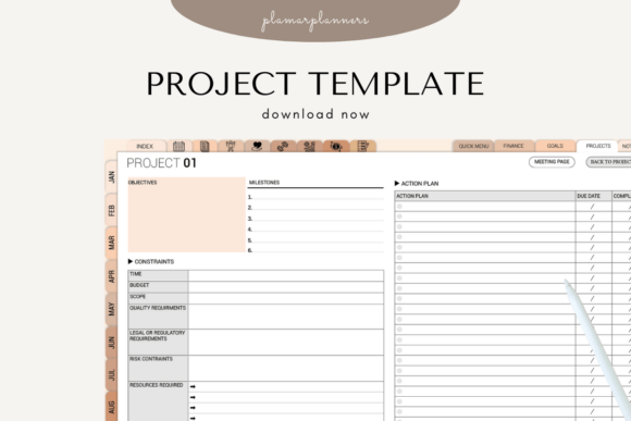 Download Project Planner – Printable &amp; Digital - Digital Collection