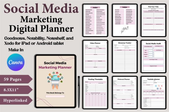 Download Digital Social Media Marketing Planner - Digital Collection