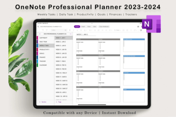 Download Onenote Digital Planner, Project Planner - Digital Collection