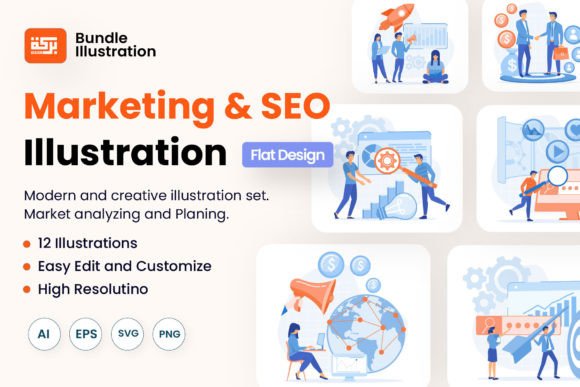 Download Marketing and SEO Strategy Set Bundle - Market Collection