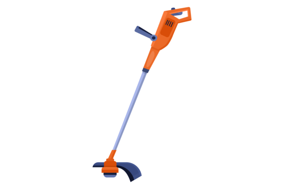 Download Grass Trimming Device Cartoon Icon. Lawn - Art Collection