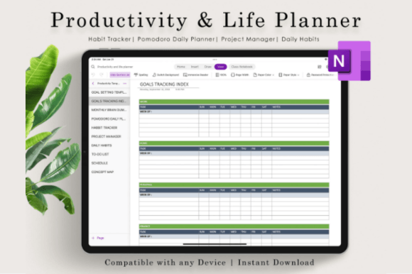 Download Onenote Digital Planner, Project Planner - Digital Collection