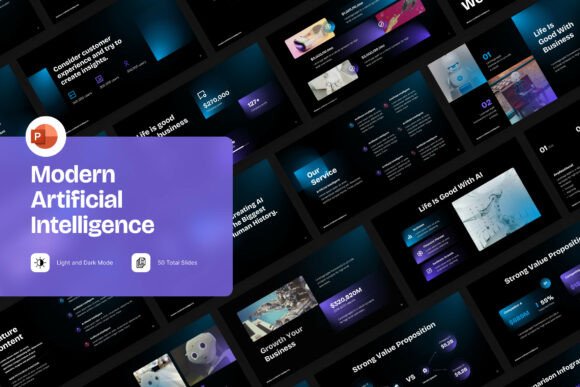Download Modern Artificial Intelligence PowerPoin - Art Collection
