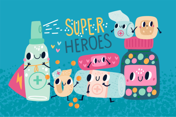 Download Cartoon Pills Characters. Funny Medicine - Art Collection