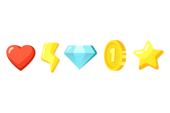 Download Game Interface Icon. Cartoon Style Ui Sy - Art Collection