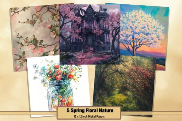 Download Spring Floral Nature Digital Papers 86 - Digital Collection