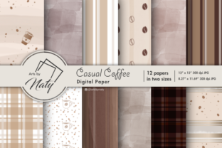 Download Casual Coffee Digital Paper - Digital Collection