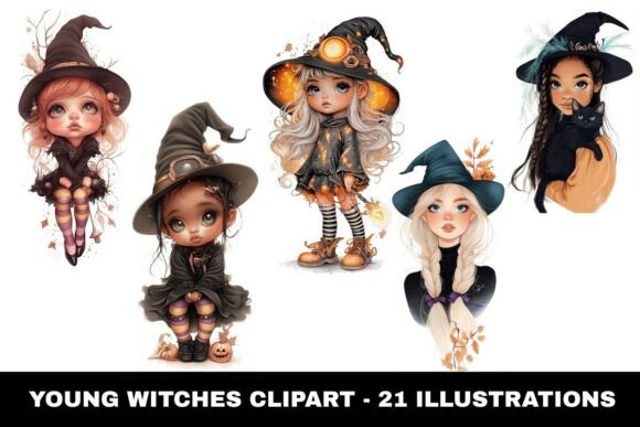 Download 21 Cute Young Witch Clipart - Art Collection