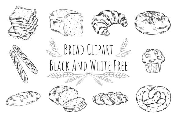 Download Bread Clipart Black and White Free - Art Collection
