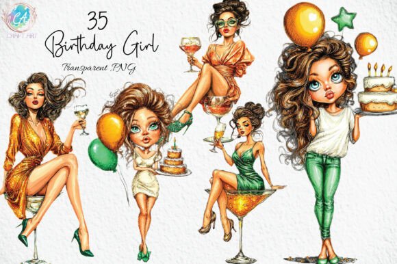 Download Whimsical Birthday Girl PNG Clipart - Art Collection