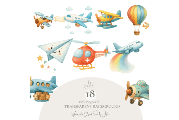 Download Plane Clipart Set - Art Collection