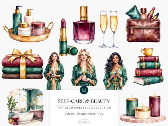 Download Art Deco Lifestyle, Self Care and Beauty - Art Collection