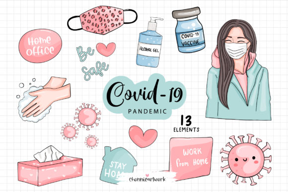 Download Covid - 19 Clipart, Girl Wear Mask Png - Art Collection