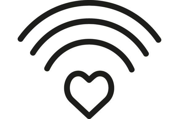 Download Icon of Heart Shaped WiFi Sign. Wireless - Art Collection