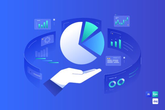 Download Data Driven Marketing Illustration - Market Collection