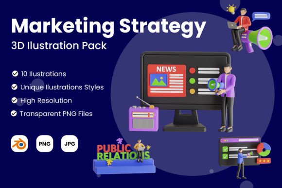 Download 3D Marketing Strategy Pack - Market Collection