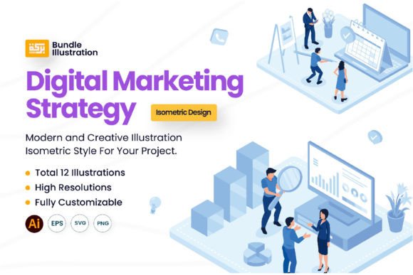Download Digital Marketing Strategy Illustration - Digital Collection