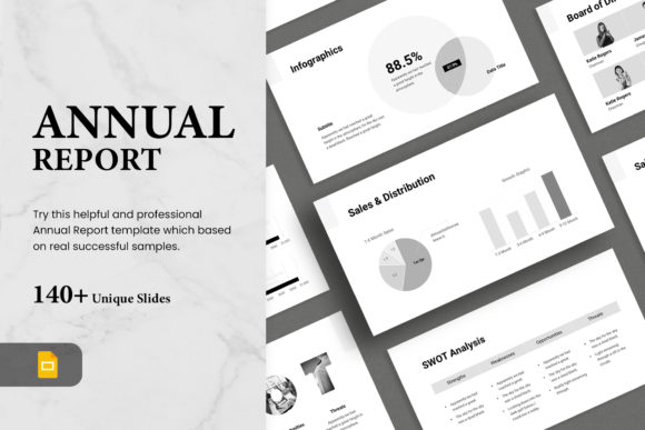 Download Annual Report -  Google Slides Template - Annual report Collection
