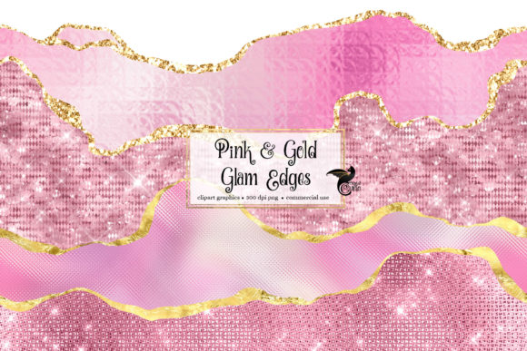 Download Pink and Gold Glam Edges Clipart - Art Collection