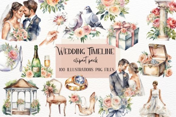 Download Wedding Timeline Watercolor Clipart - Art Collection