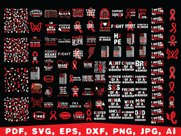 Download Heart Disease Awareness Svg, Red Ribbon - Art Collection