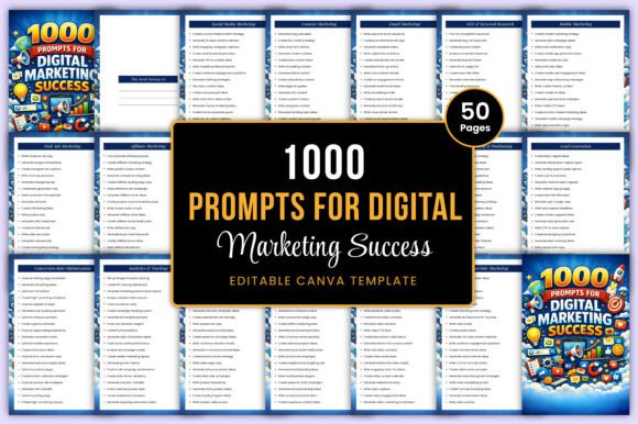 Download 1000 Digital Marketing Success Prompts - Digital Collection