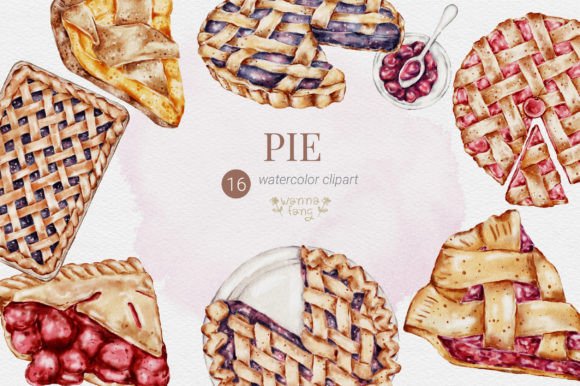 Download Pie Watercolor Clipart, Bakery Clipart - Art Collection