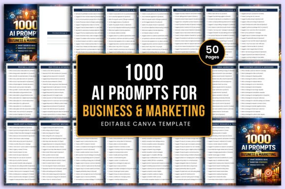 Download 1000 AI Prompts for Business &amp; Marketing - Market Collection