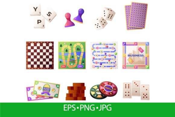 Download Board Games. Cartoon Table Card Strategy - Art Collection