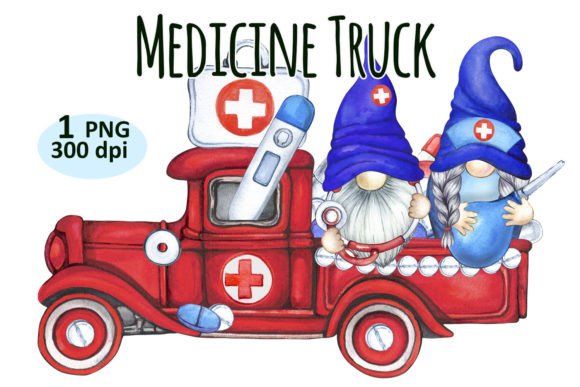Download Medicine Gnome Truck Clipart PNG - Art Collection